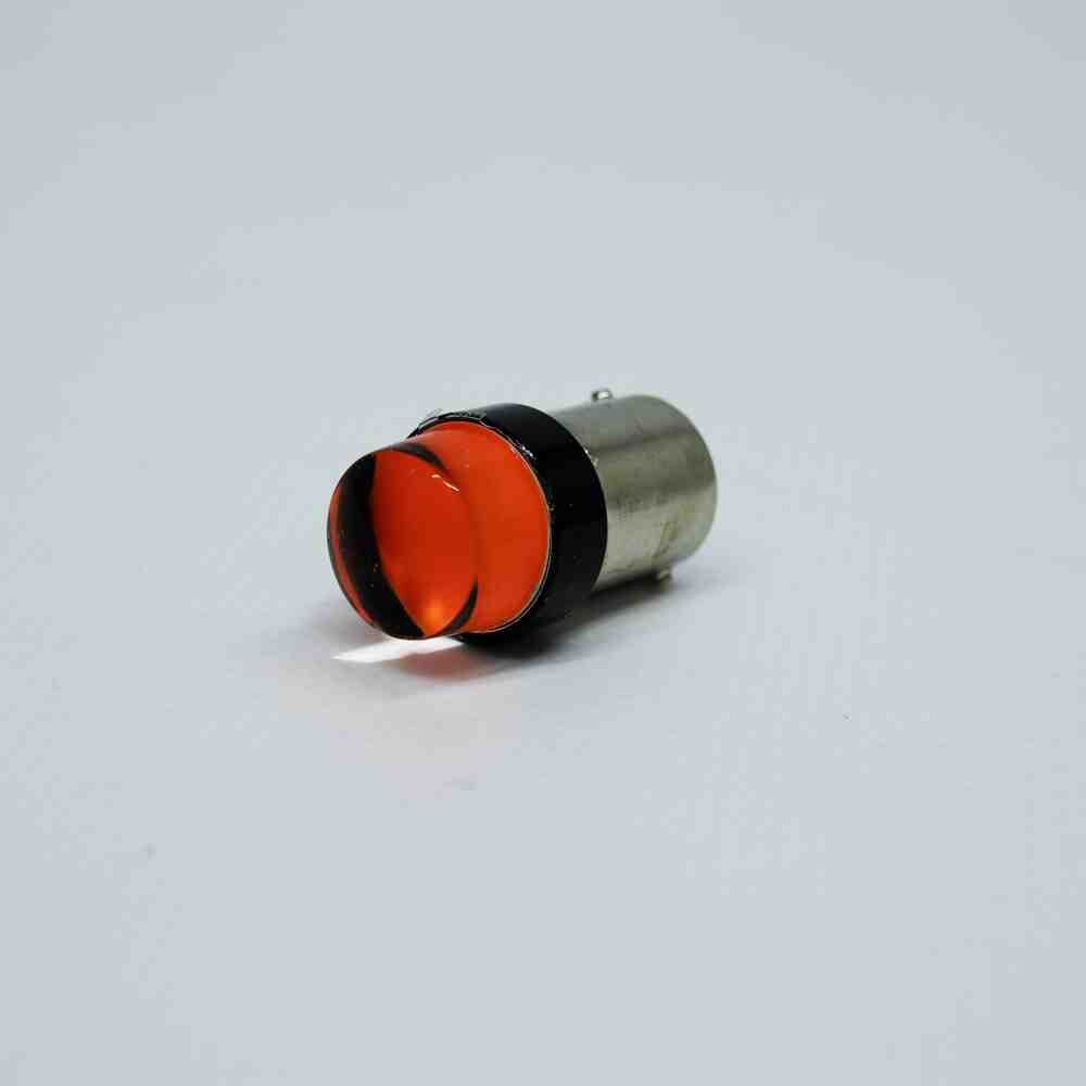 Лампочка LED COB-2 SILICONE FLASH 24V  красная \ стробоскоп BA15s