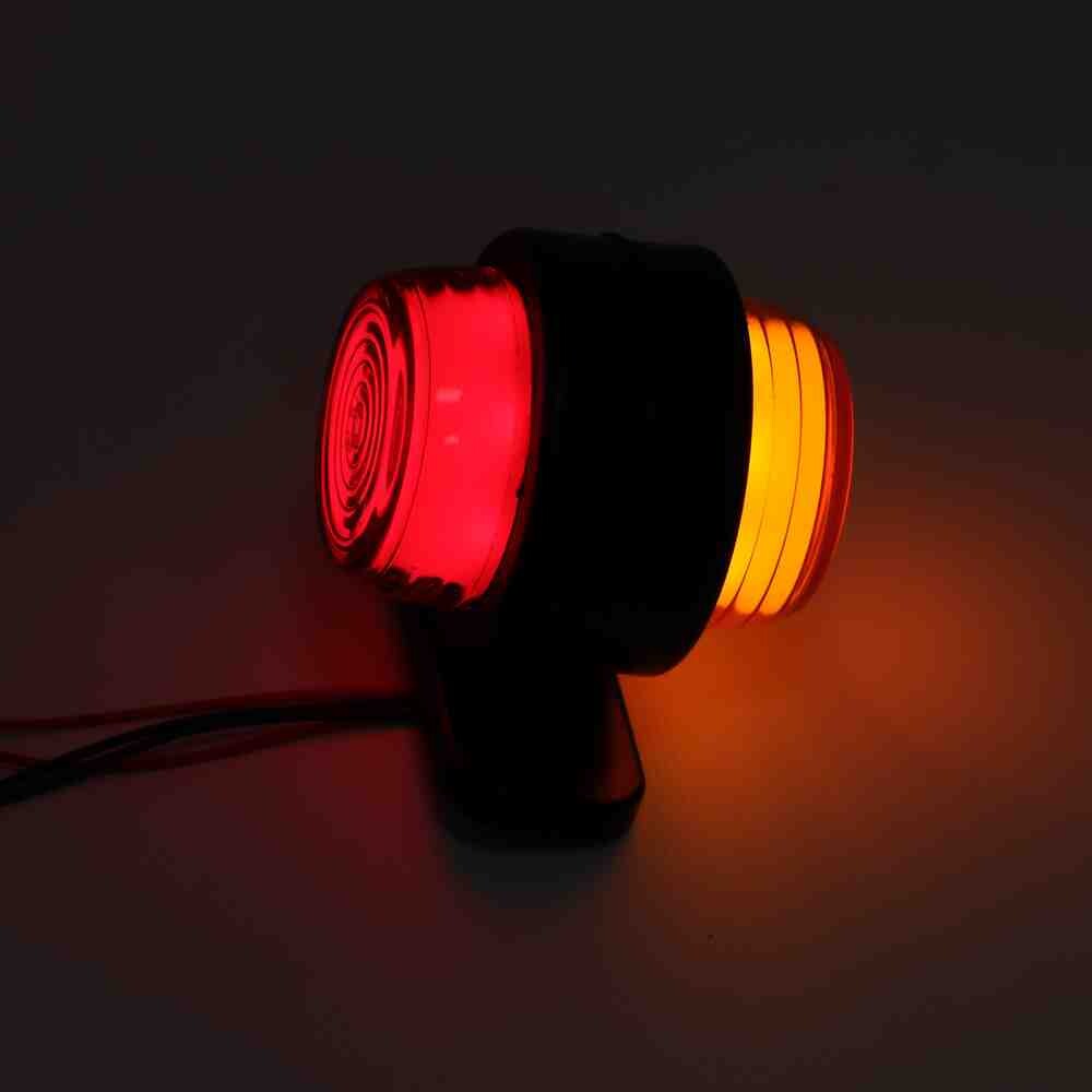 Фонарь габаритный рог (7см) красно-желтый NEON 12-24V \F.PLAS\