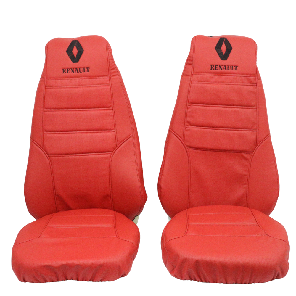 Чохол на сидіння Renault Premium (2005-2013) (пілот) перфор.шкіра червоний Чохол на сидіння Renault Premium (2005-2013) (пілот) перфор.шкіра червоний