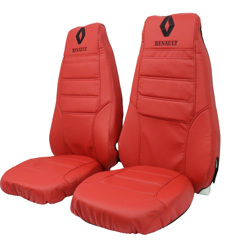 Чохол на сидіння Renault Premium (2005-2013) (пілот) перфор.шкіра червоний Чохол на сидіння Renault Premium (2005-2013) (пілот) перфор.шкіра червоний