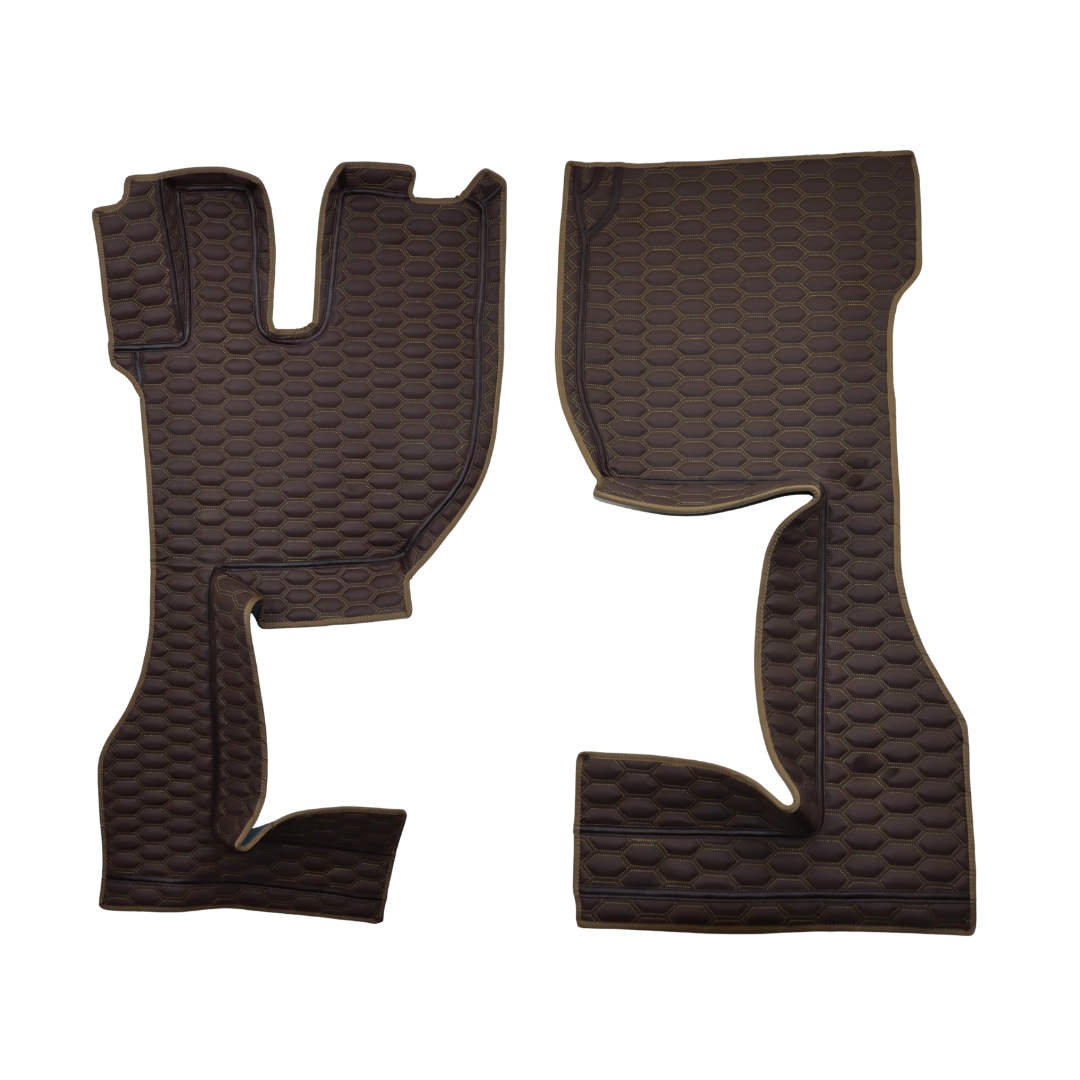 Килимок 3D Екошкіра VOLVO FH 2014-2024; АКПП, коричневий Килимок 3D Екошкіра VOLVO FH 2014-2024; АКПП, коричневий