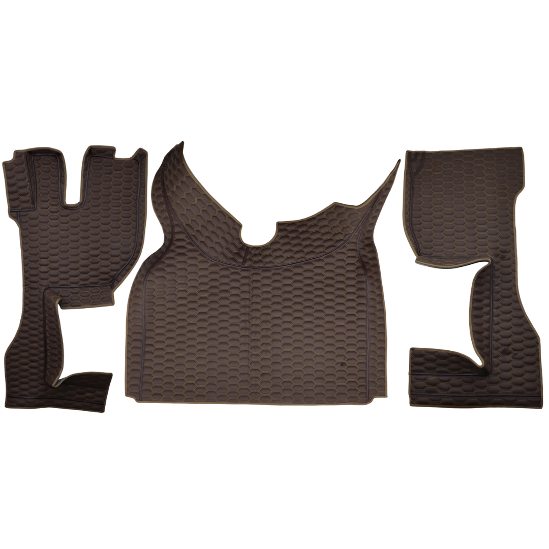 Килимок 3D Екошкіра VOLVO FH 2014-2024; АКПП, коричневий Килимок 3D Екошкіра VOLVO FH 2014-2024; АКПП, коричневий