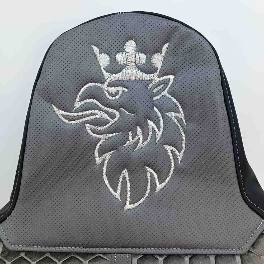 Чехол на сиденья Enterprise SCANIA R,G,P,S (2014-...) водит. монолит - пасс. складное,  серый
