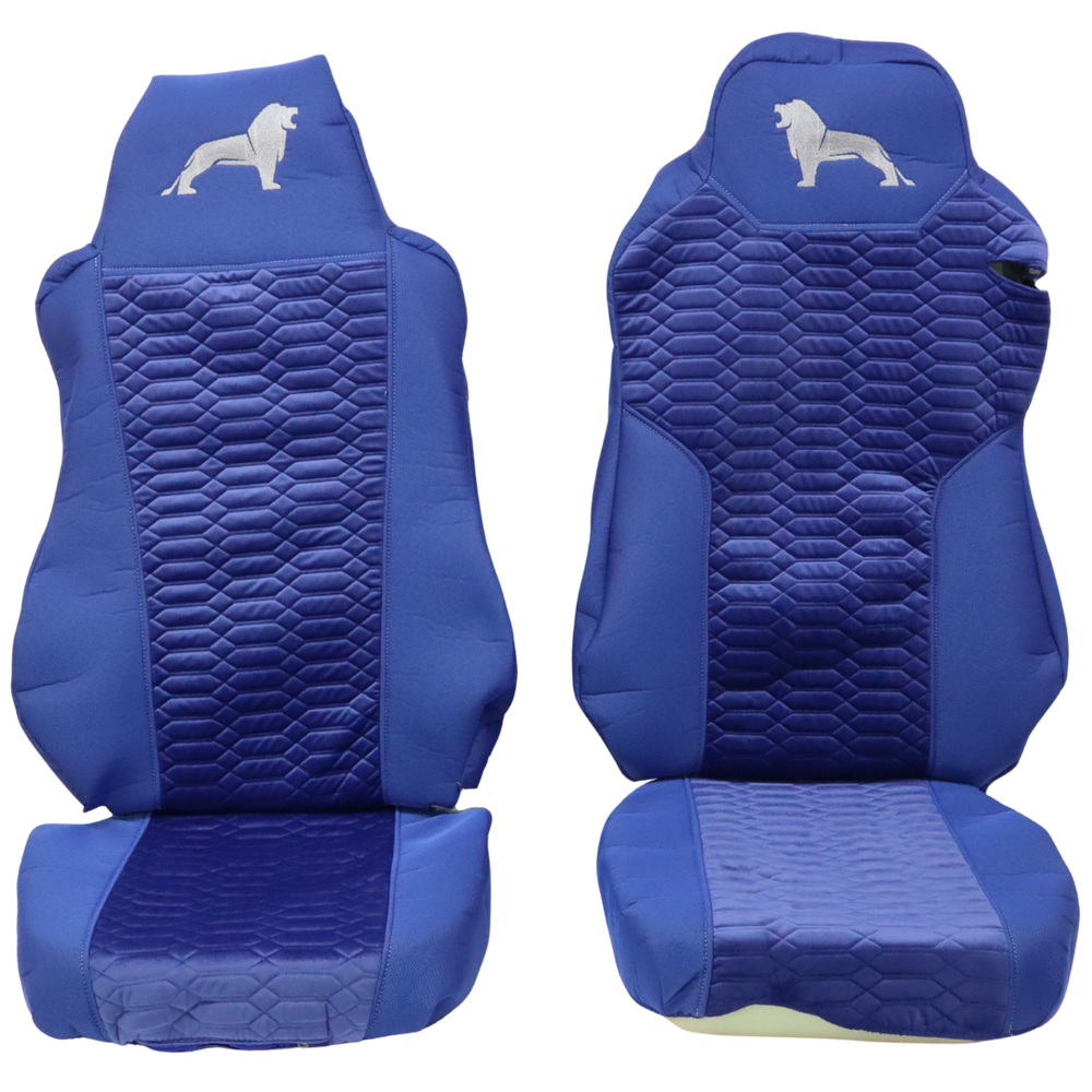 Чохол на сидіння KADIFE Велюр+Тканина MAN TGX,TGA,TGL,TGM,TGS; (2007-2020) 1 ремінь, водій (Низький) пасажир (Високий) Синій Чохол на сидіння KADIFE Велюр+Тканина MAN TGX,TGA,TGL,TGM,TGS; (2007-2020) 1 ремінь, водій (Низький) пасажир (Високий) Синій