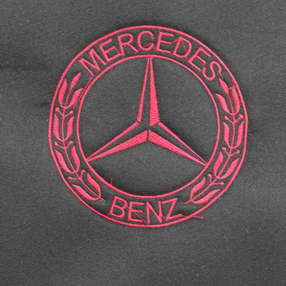 Чехол на сиденья Экокожа MERCEDES Atego вод.пилот с ремнем - пасс.с подгол.  ST черный с 2012г.