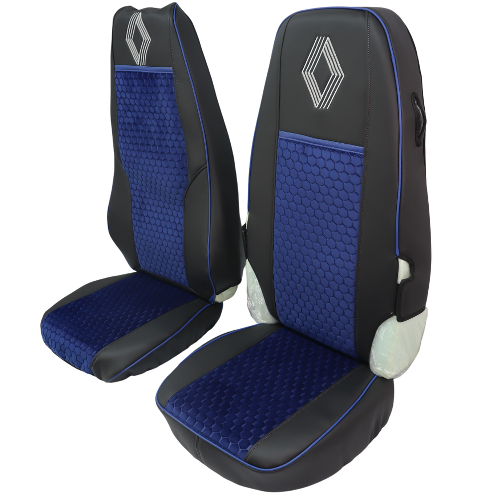 Чехол на сиденья Renault Magnum, трасформер пассажирское сидение, синий Чехол на сиденья Renault Magnum, трасформер пассажирское сидение, синий
