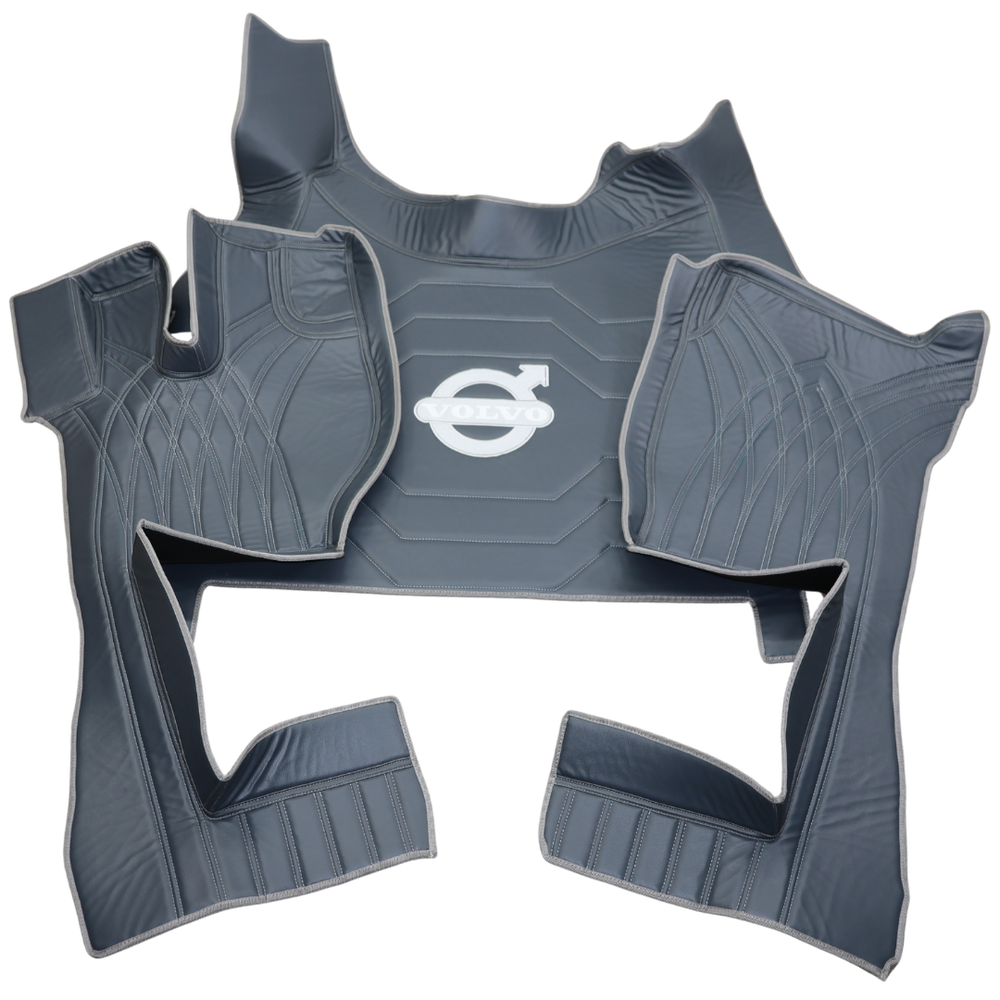 Коврик 3D Экокожа VOLVO FH 2003-2013; АКПП, серый