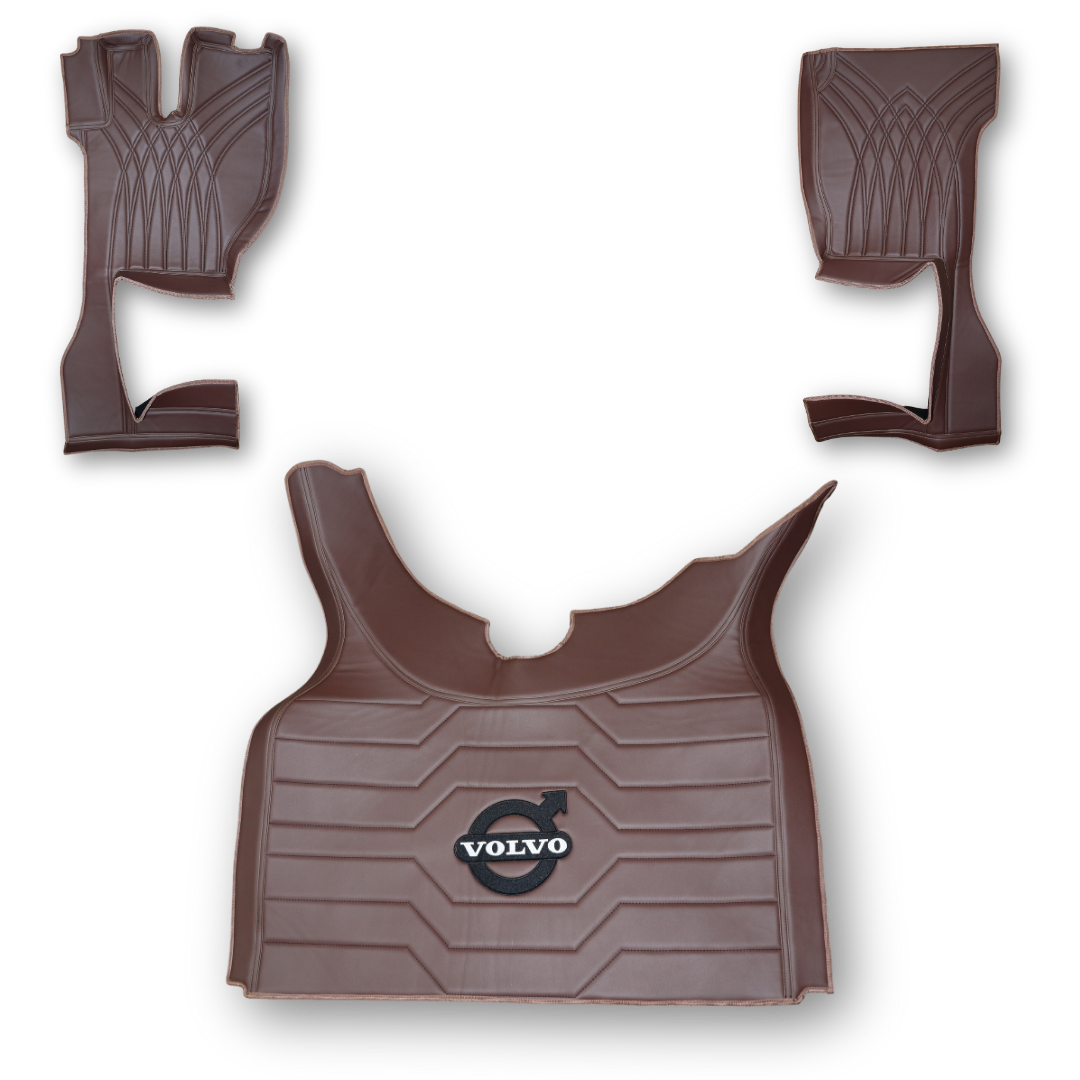 Килимок 3D Екошкіра Volvo FH Euro 6 з 2014; АКПП коричневий, Килимок 3D Екошкіра Volvo FH Euro 6 з 2014; АКПП коричневий,