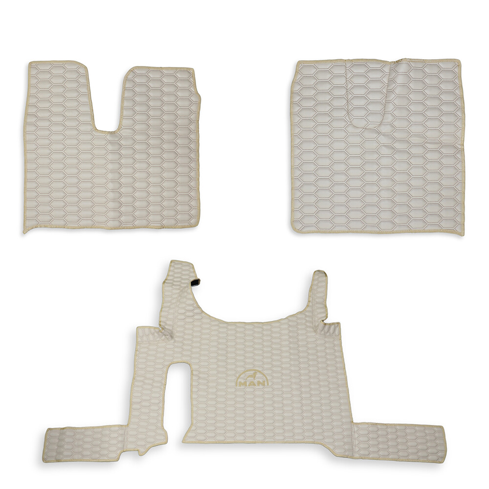 Коврик Экокожа MAN TGX с 2021; 2ящ., АКПП, бежевый, АСП Коврик Экокожа MAN TGX с 2021; 2ящ., АКПП, бежевый, АСП