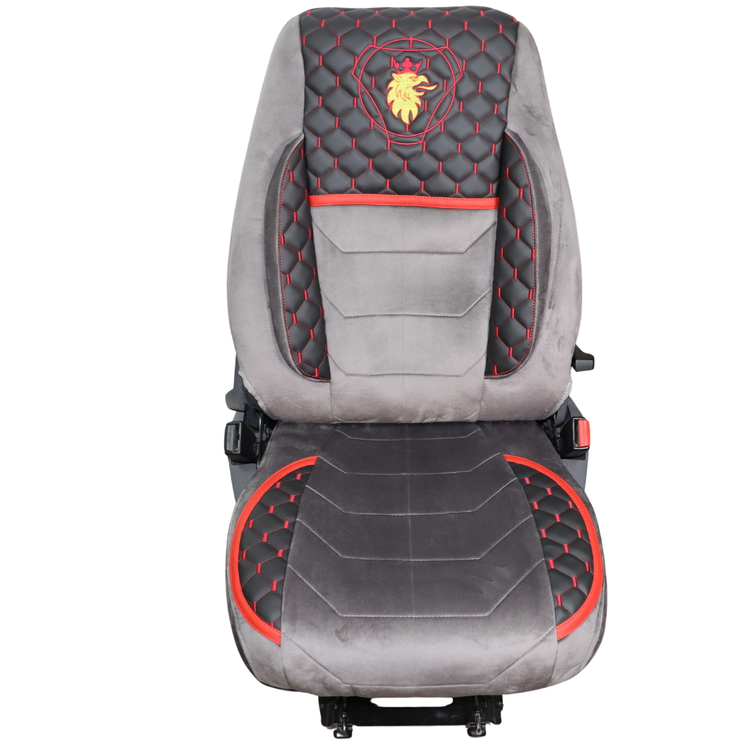 Чехол на сиденья KLF UK SCANIA R,G,P,S (2014-...) водит. монолит - пасс. складное, серый