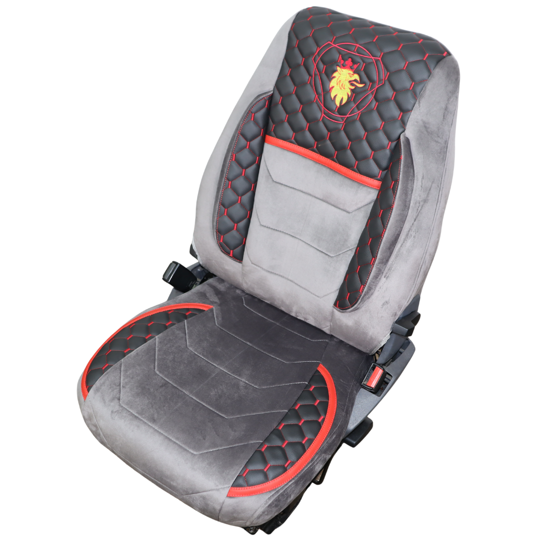 Чехол на сиденья KLF UK SCANIA R,G,P,S (2014-...) водит. монолит - пасс. складное, серый