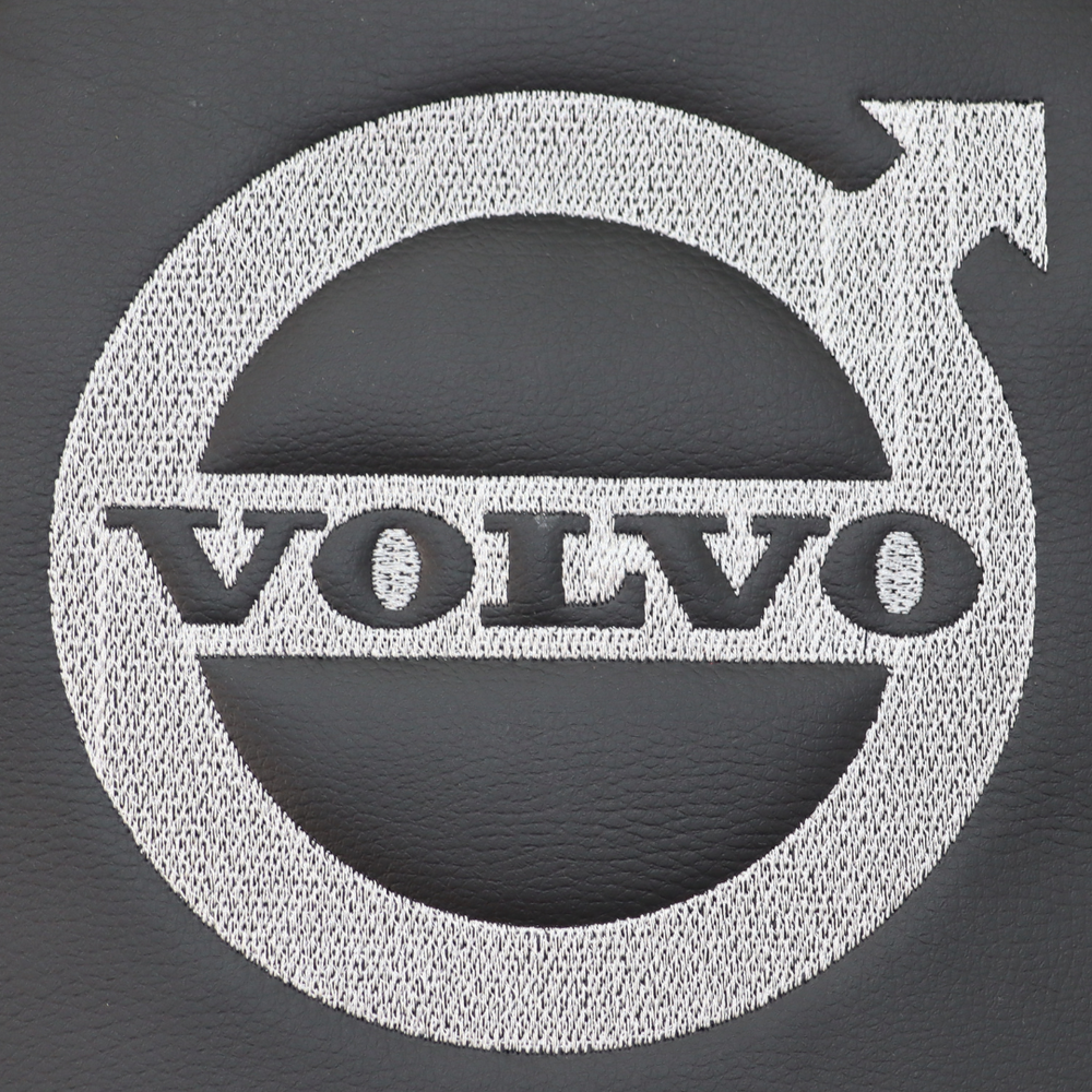 Чехол на сиденья VOLVO FH FM (2002-2013) черная кожа + серый велюр