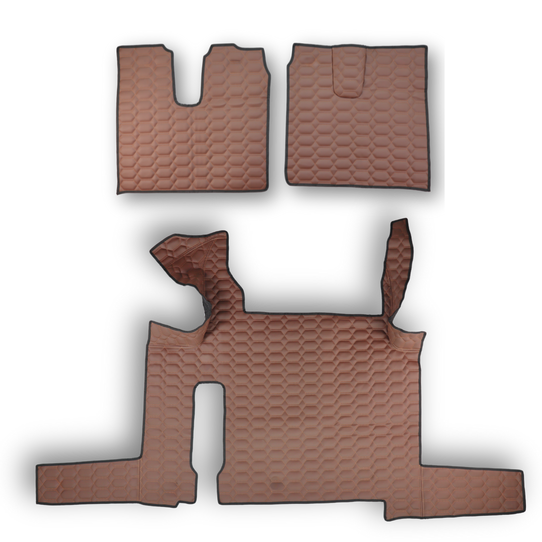 Килимок Екошкіра MAN TGX 2018-2020; 2ящ., АКПП, коричневий, АСП