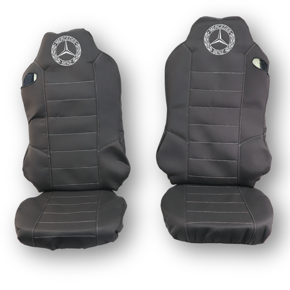 Чохол на сидіння MERCEDES ATEGO з 2013р. (водій пілот - пасажир пілот, 2 - ременя), чорний
