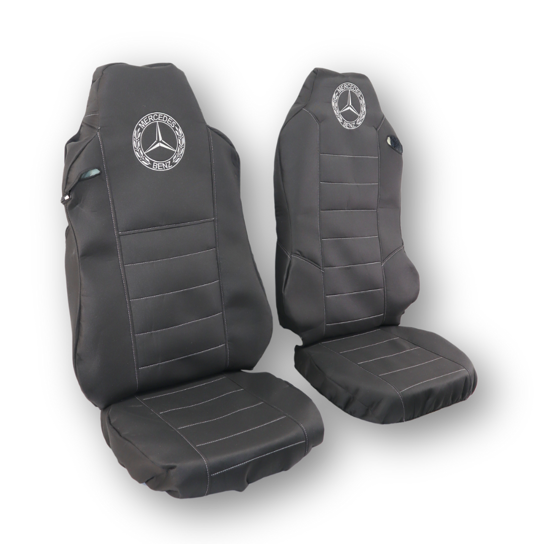 Чохол на сидіння MERCEDES ATEGO з 2013р. (водій пілот - пасажир пілот, 2 - ременя), чорний