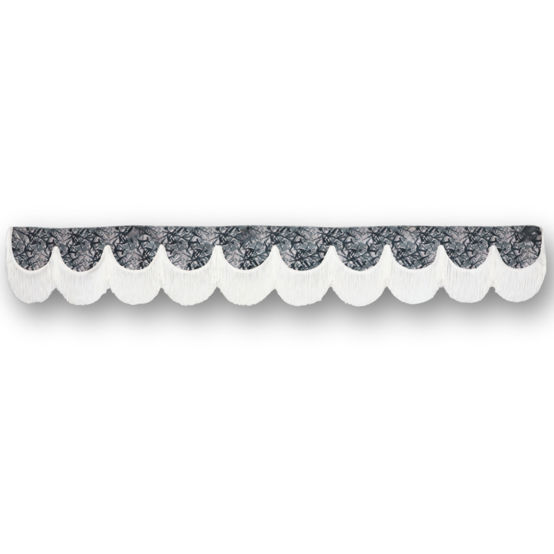 Шторка Шенил "Holland" лоб серая 2-х сторонняя