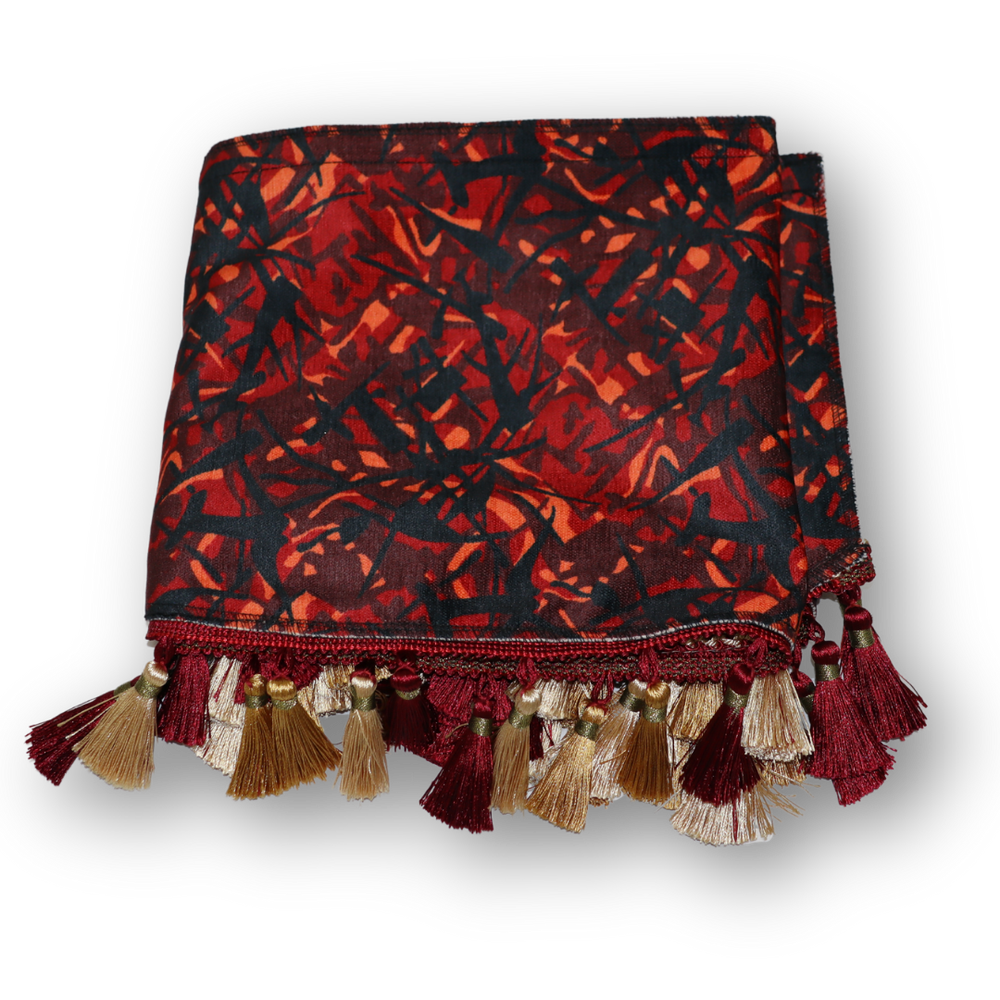 Шторка Шенил "Pergam" лоб+косынки красная 2-х сторонняя Шторка Шенил "Pergam" лоб+косынки красная 2-х сторонняя