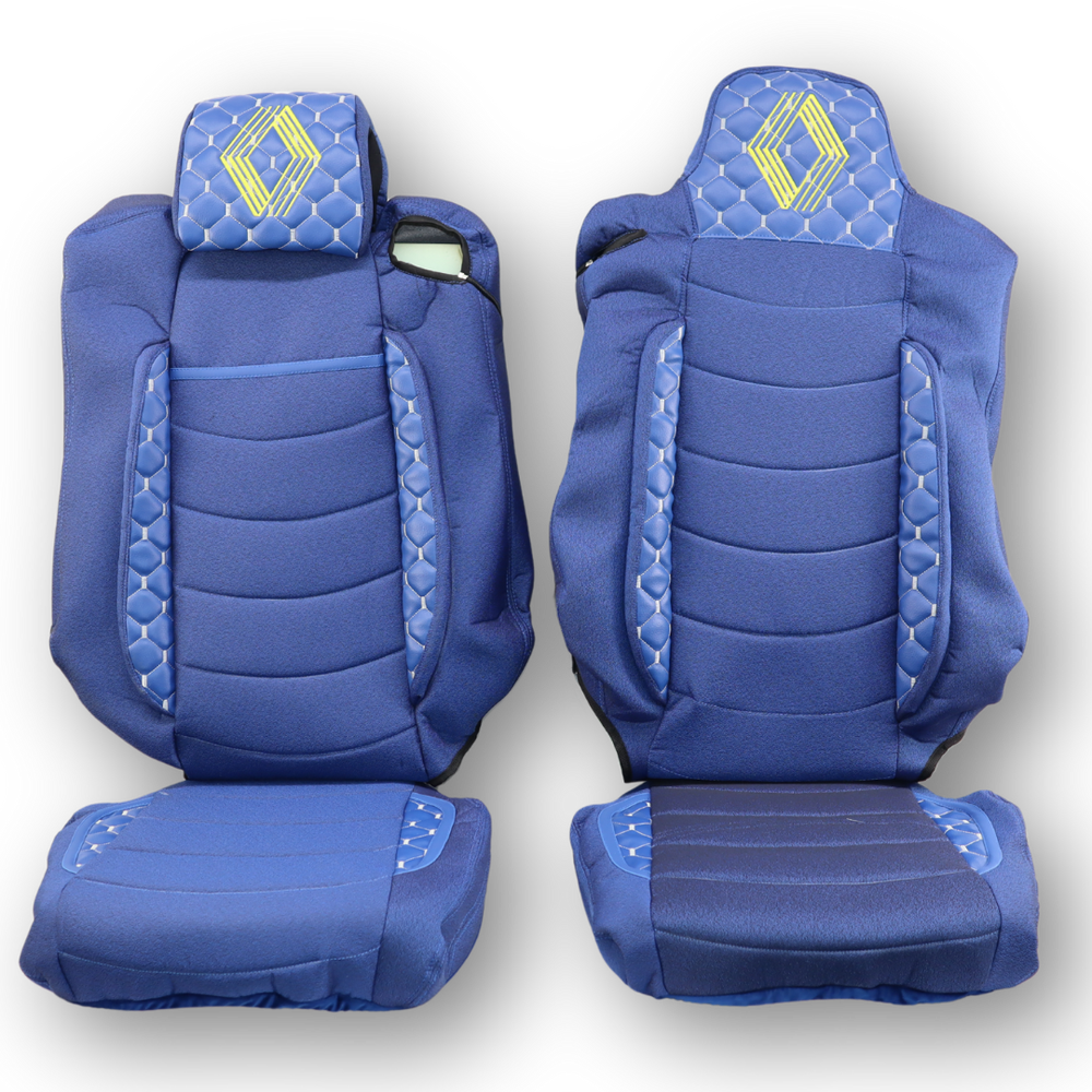 Чехол на сиденья KILIFI Renault Range T/T-Series (2014-...) вод.выдвижной подгол. - пасс. монолит, синий Чехол на сиденья KILIFI Renault Range T/T-Series (2014-...) вод.выдвижной подгол. - пасс. монолит, синий