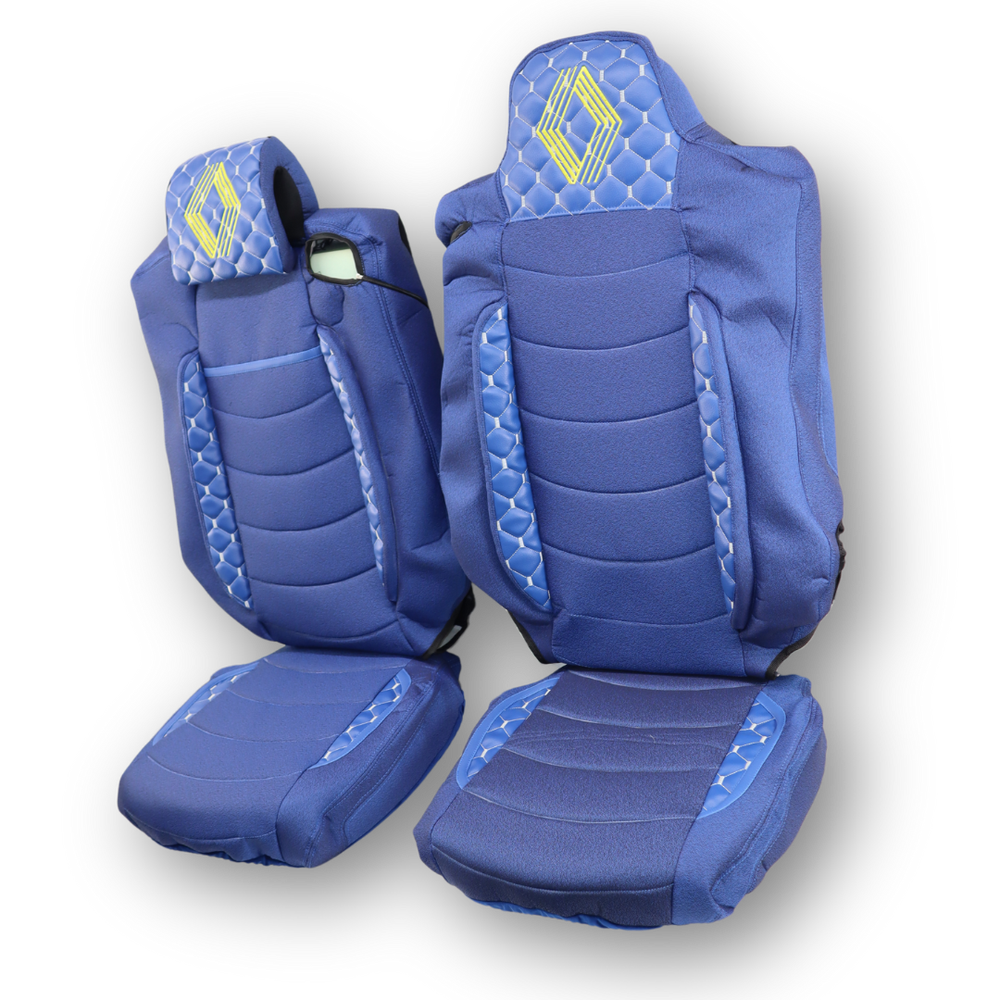 Чехол на сиденья KILIFI Renault Range T/T-Series (2014-...) вод.выдвижной подгол. - пасс. монолит, синий Чехол на сиденья KILIFI Renault Range T/T-Series (2014-...) вод.выдвижной подгол. - пасс. монолит, синий