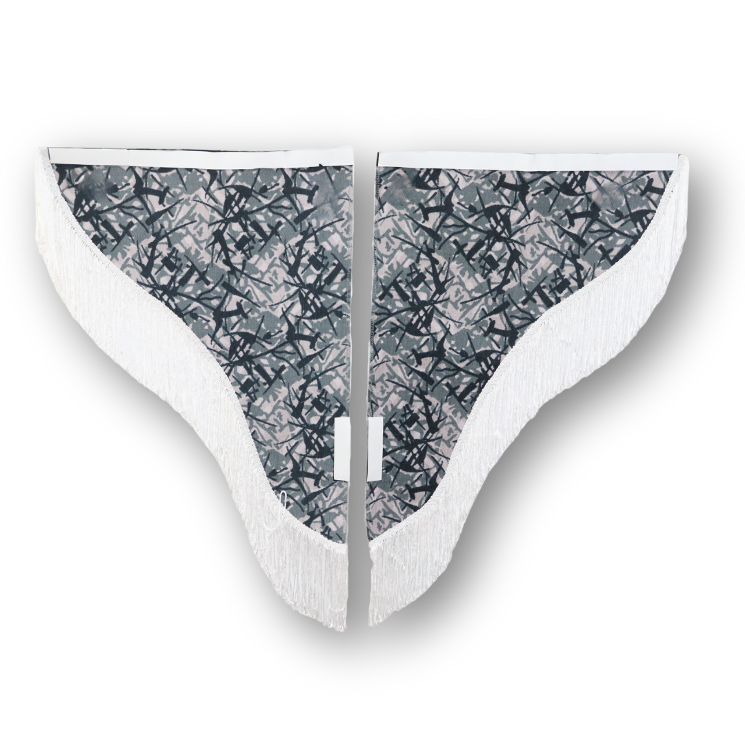 Шторка Шеніл "Holland" лоб + косинки сіра 2-х стороння Шторка Шеніл "Holland" лоб + косинки сіра 2-х стороння