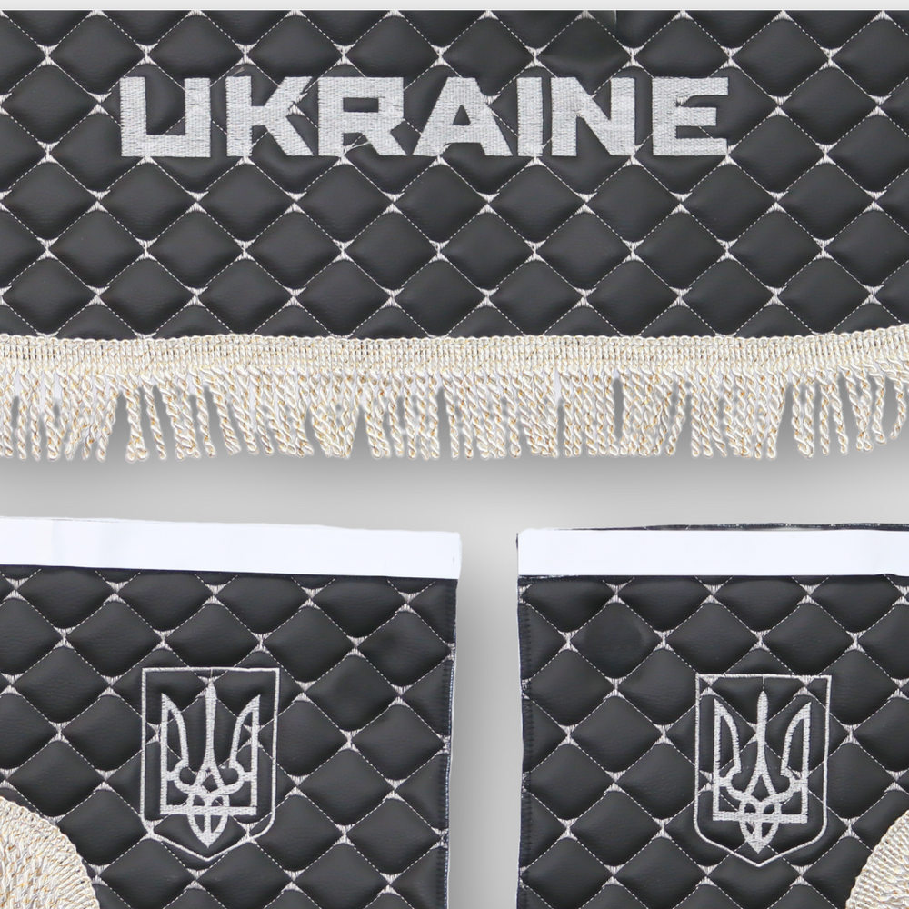 Шторка Экокожа "Pergam" UKRAINE лоб+косынки черная