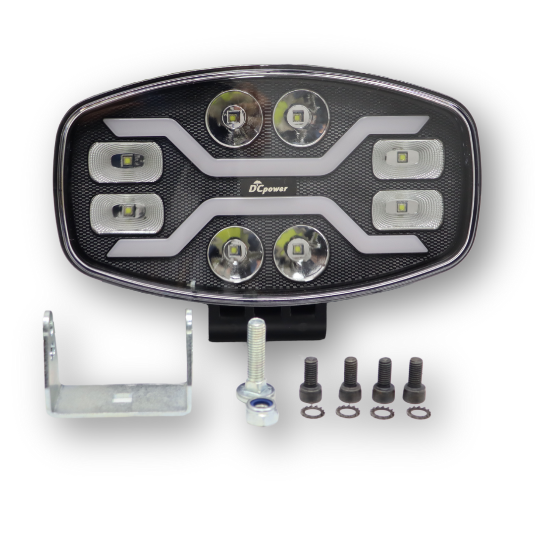 Фара DCPower LED 10-30 V (универсальная дальний свет овальная с функцией приветствия)