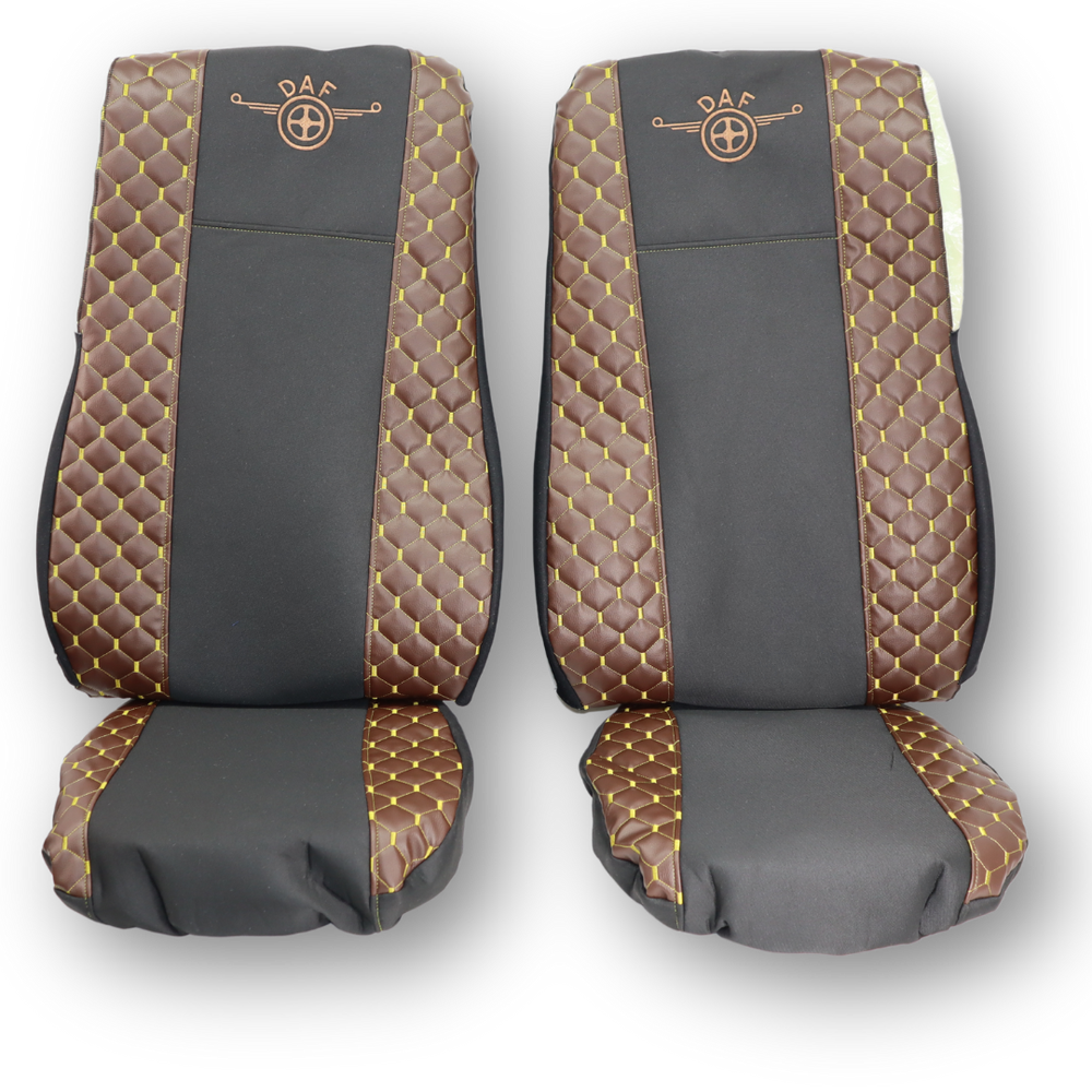 Чохол на сидіння DAF XF105 106 XG CF85 LF (2013-2024) Екошкіра, коричневий (широка спинка) Чохол на сидіння DAF XF105 106 XG CF85 LF (2013-2024) Екошкіра, коричневий (широка спинка)