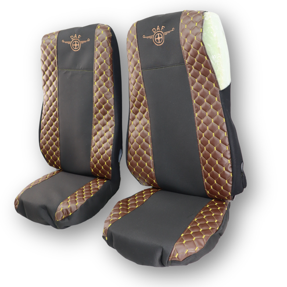 Чохол на сидіння DAF XF105 106 XG CF85 LF (2013-2024) Екошкіра, коричневий (широка спинка) Чохол на сидіння DAF XF105 106 XG CF85 LF (2013-2024) Екошкіра, коричневий (широка спинка)