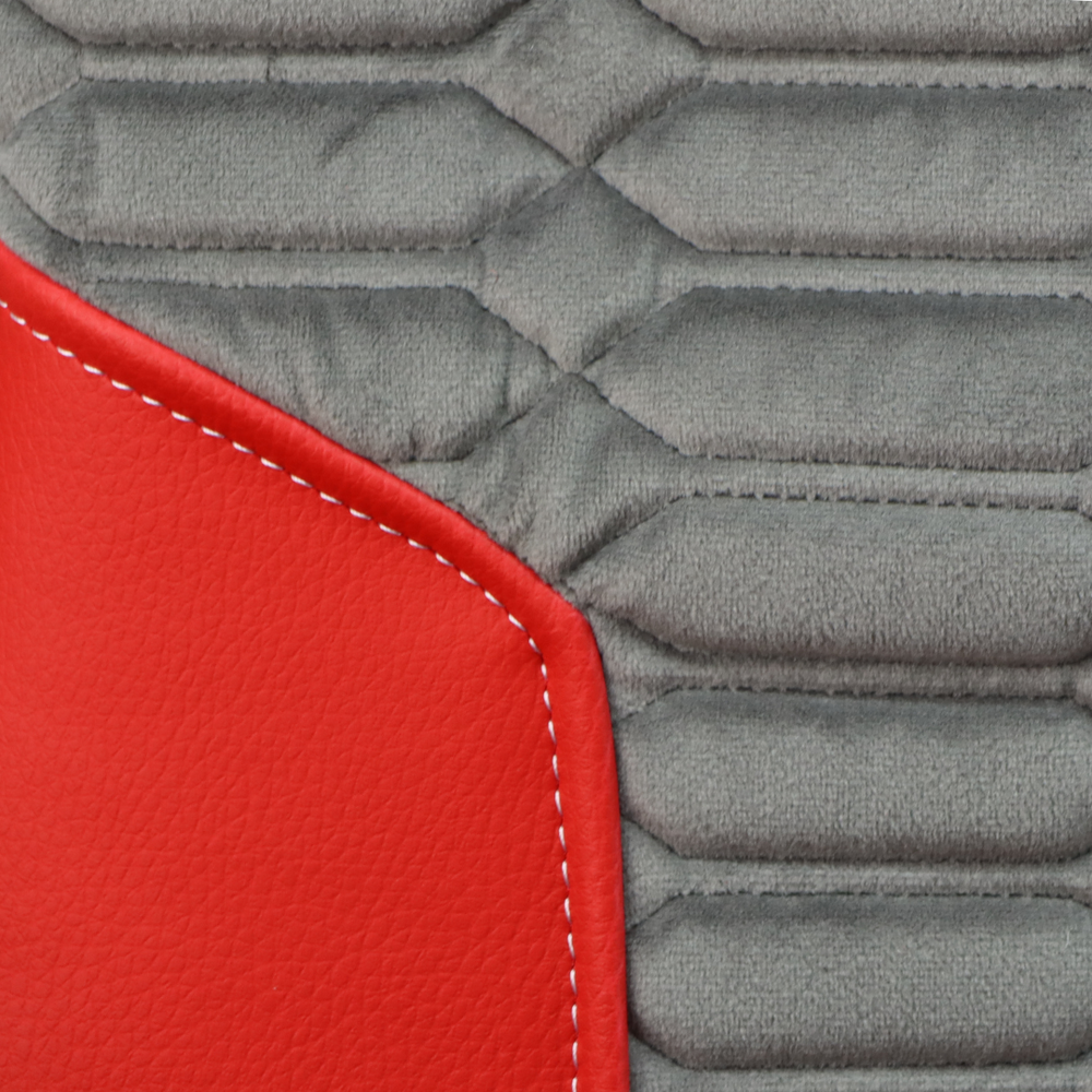 Чохол на сидіння KADIFE Велюр+Екошкіра MAN TGX,TGA,TGL,TGM,TGS; (2007-2020) 2 ременя, водій та пасажир (Низький) червоно-сірий Чохол на сидіння KADIFE Велюр+Екошкіра MAN TGX,TGA,TGL,TGM,TGS; (2007-2020) 2 ременя, водій та пасажир (Низький) червоно-сірий