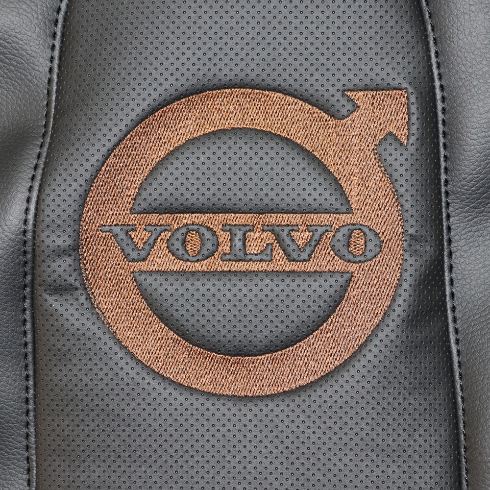 Чохол на сидіння VOLVO FH FM (2014-...) шкіра + шкіра з перфорацією, чорний Чохол на сидіння VOLVO FH FM (2014-...) шкіра + шкіра з перфорацією, чорний