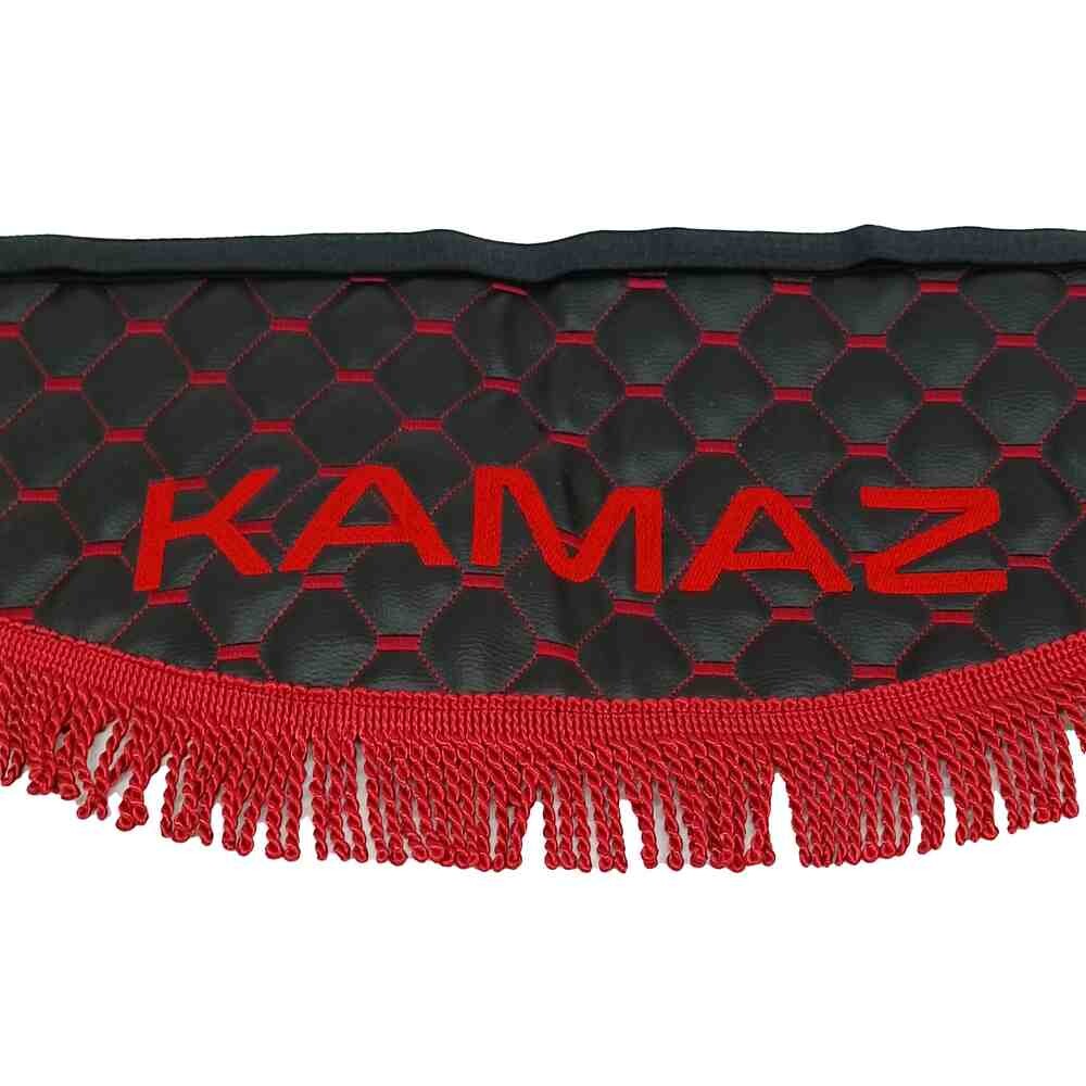 Шторка лоб+ косынки Экокожа KAMAZ черная