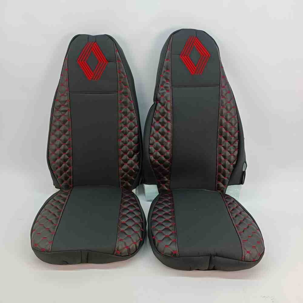 Чехол на сиденья Экокожа Renault Premium (2005-2013) (пилот) ST черн.