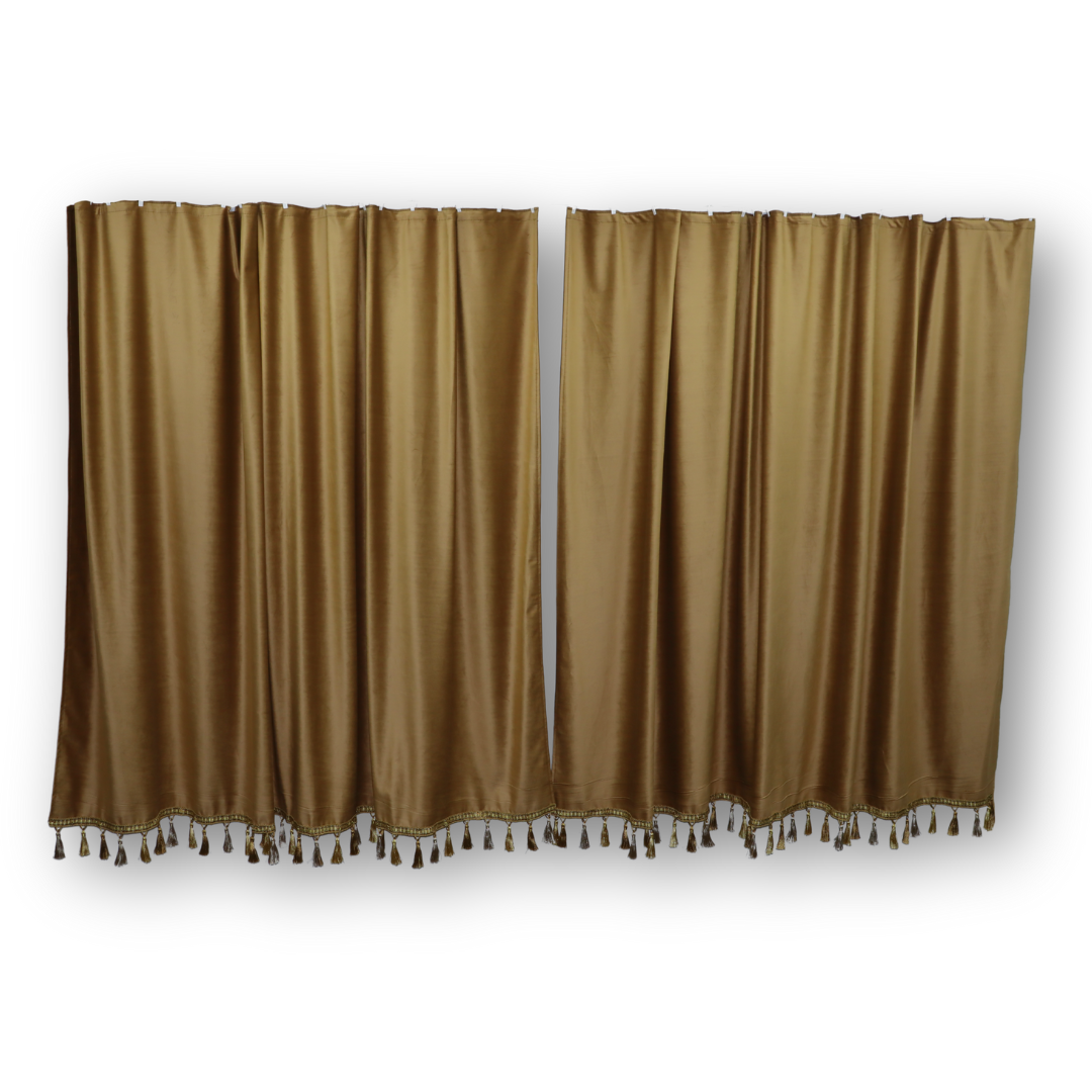 Шторка ночные "ВЕЛЮР", золотая