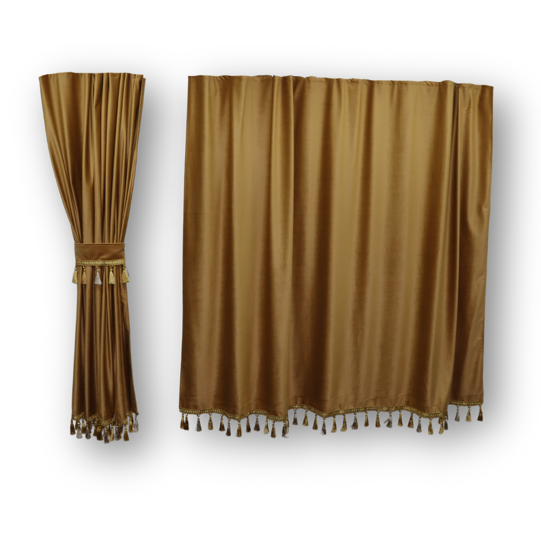 Шторка ночные "ВЕЛЮР", золотая