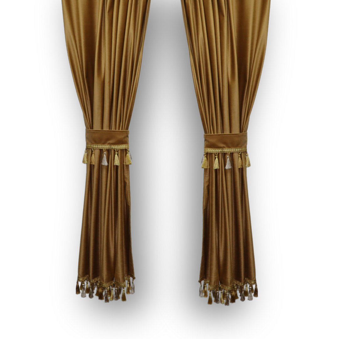 Шторка ночные "ВЕЛЮР", золотая