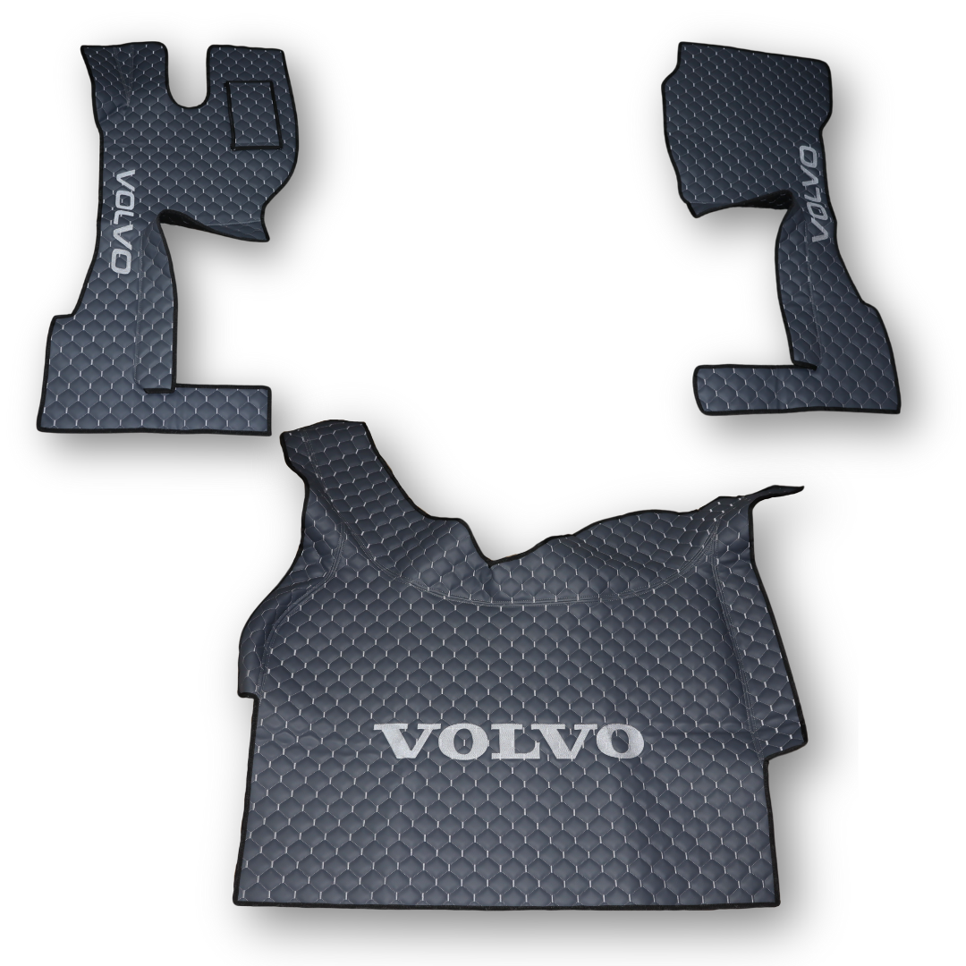 Килимок Екошкіра VOLVO FH EURO 6 з 2014; АКПП, сірий з вишивкою, АСП Килимок Екошкіра VOLVO FH EURO 6 з 2014; АКПП, сірий з вишивкою, АСП