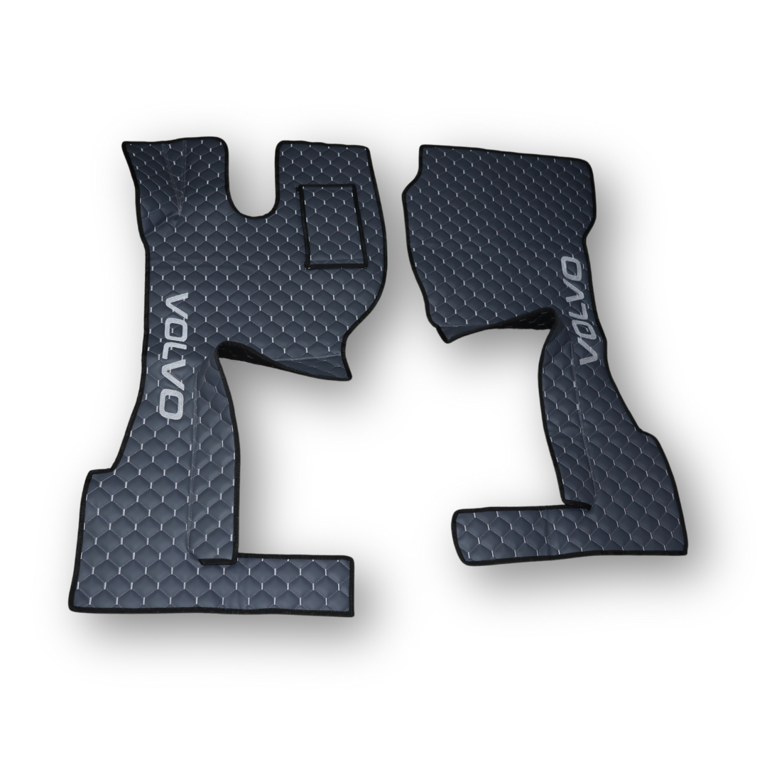 Килимок Екошкіра VOLVO FH EURO 6 з 2014; АКПП, сірий з вишивкою, АСП Килимок Екошкіра VOLVO FH EURO 6 з 2014; АКПП, сірий з вишивкою, АСП