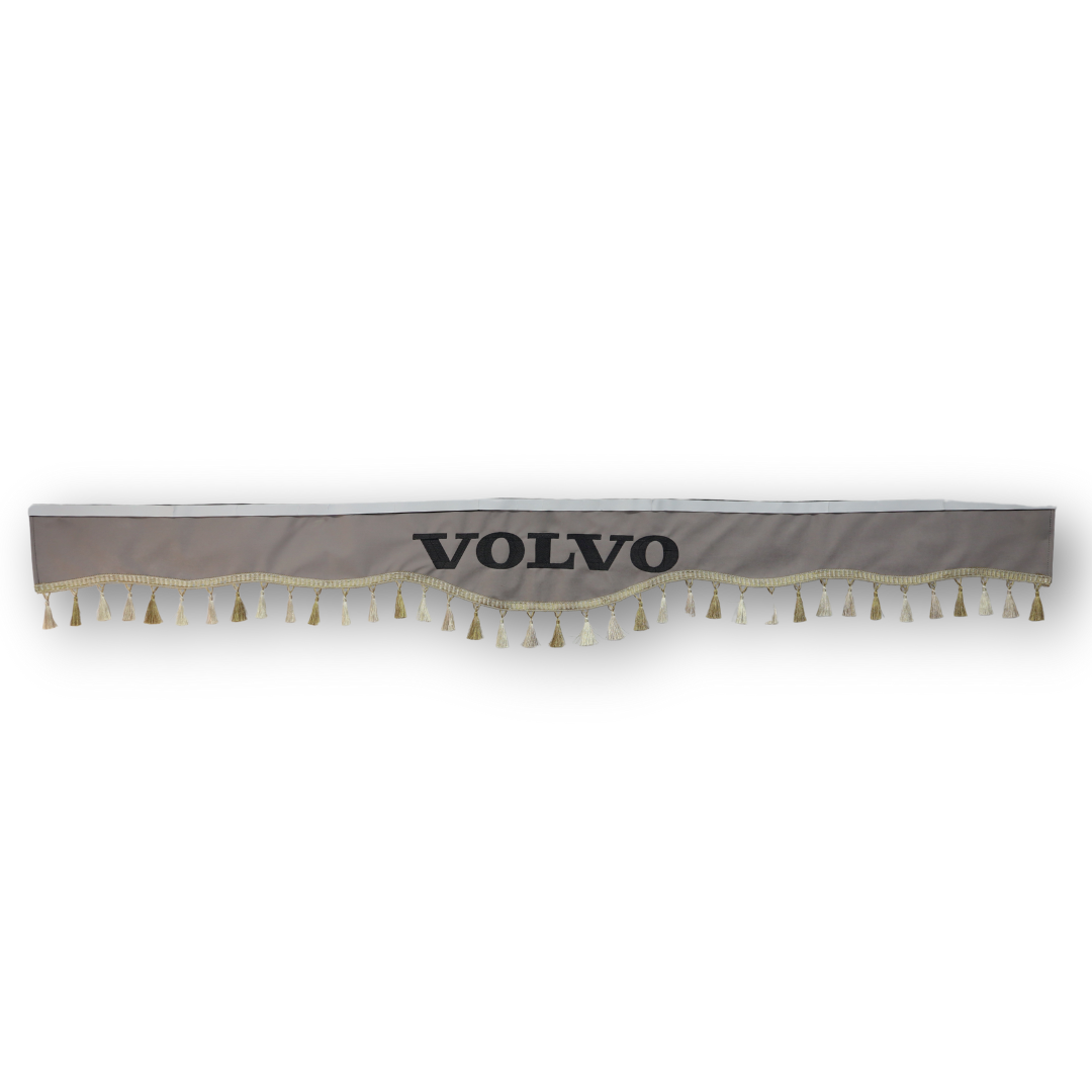 Шторка Рогожка "Double-Sided" VOLVO лоб + косинки сіра 2-х стороння