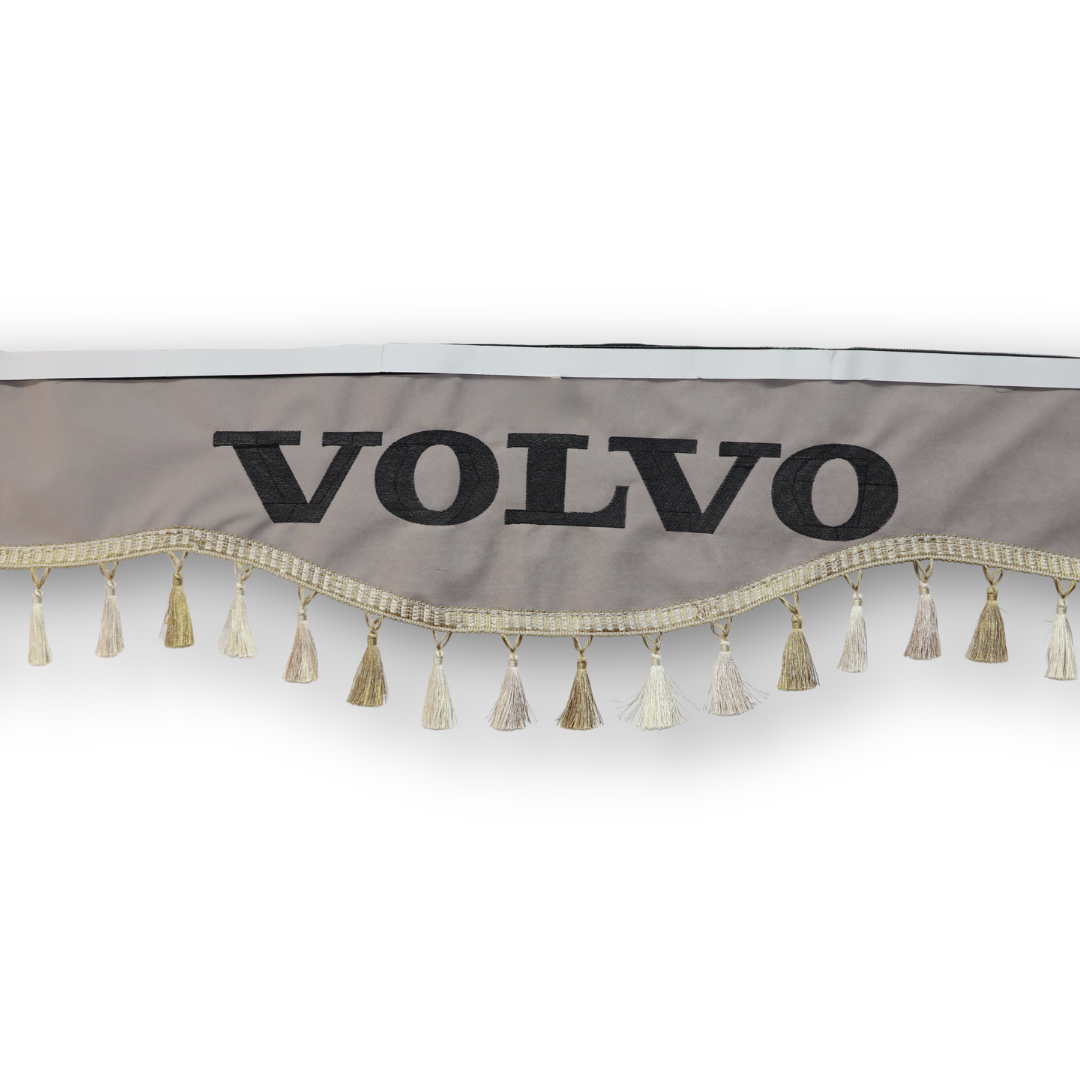 Шторка Рогожка "Double-Sided" VOLVO лоб + косинки сіра 2-х стороння