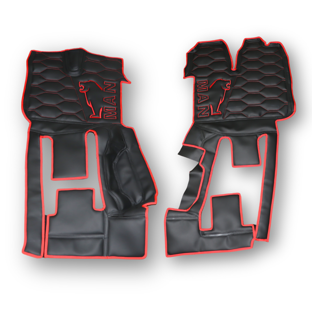 Коврик 3D Экокожа MAN TGX с 2021 АКПП, черный Коврик 3D Экокожа MAN TGX с 2021 АКПП, черный