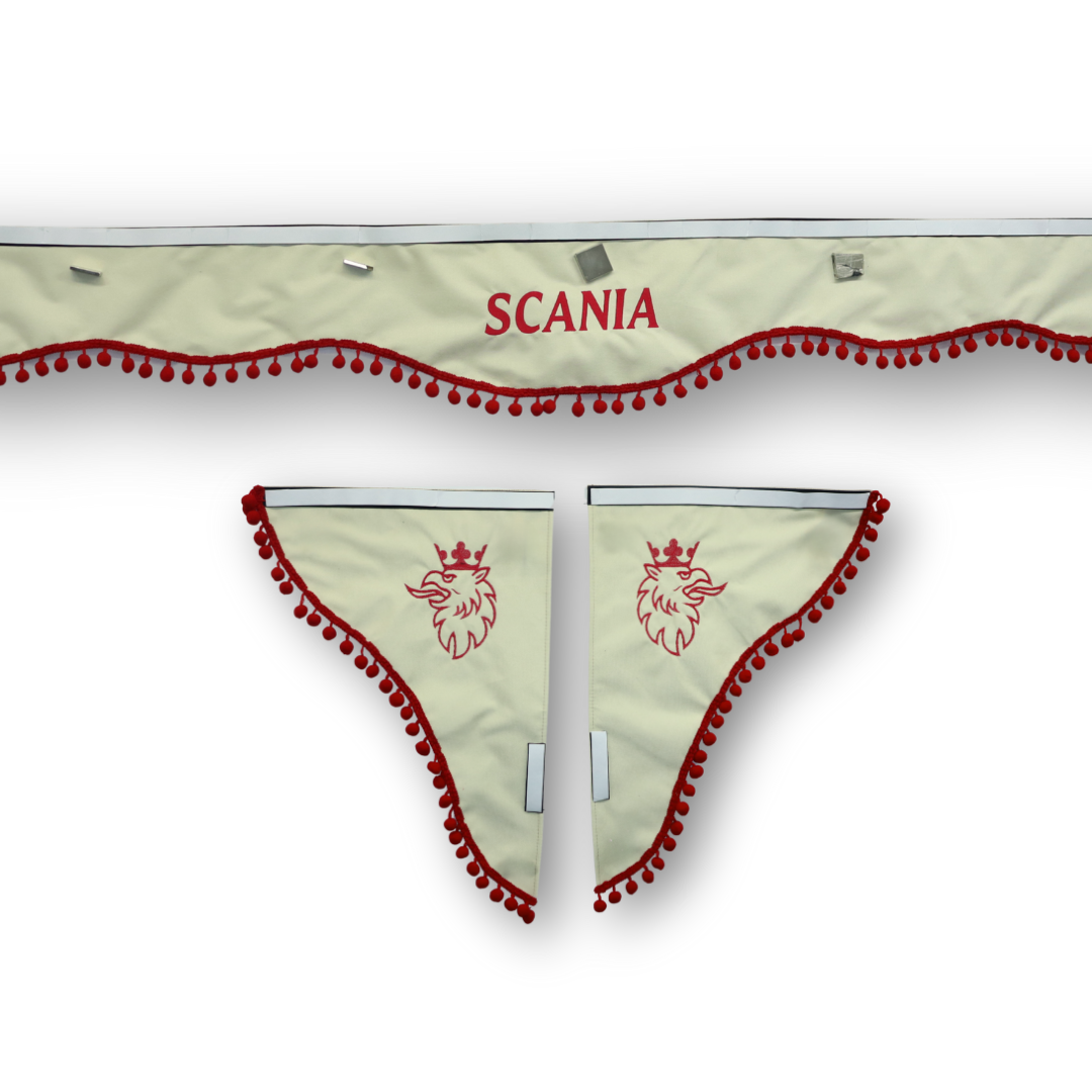 Шторка РОГОЖКА "Wave" SCANIA лоб+косынки бежевый