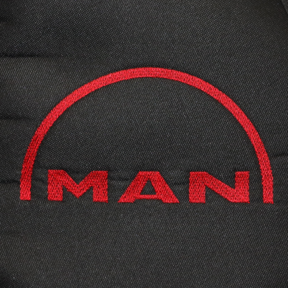 Чехол на сиденья Экокожа MAN TGX,TGX,TGA,TGL,TGM,TGS; (2017) 2 ременя, черный