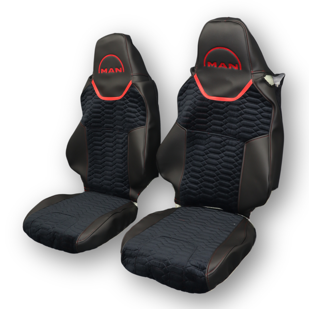 Чехол на сиденья KADIFE Велюр+Экокожа MAN TGX,TGA,TGL,TGM,TGS; (2017) 1 ремень водитель черный велюр - черная кожа Чехол на сиденья KADIFE Велюр+Экокожа MAN TGX,TGA,TGL,TGM,TGS; (2017) 1 ремень водитель черный велюр - черная кожа