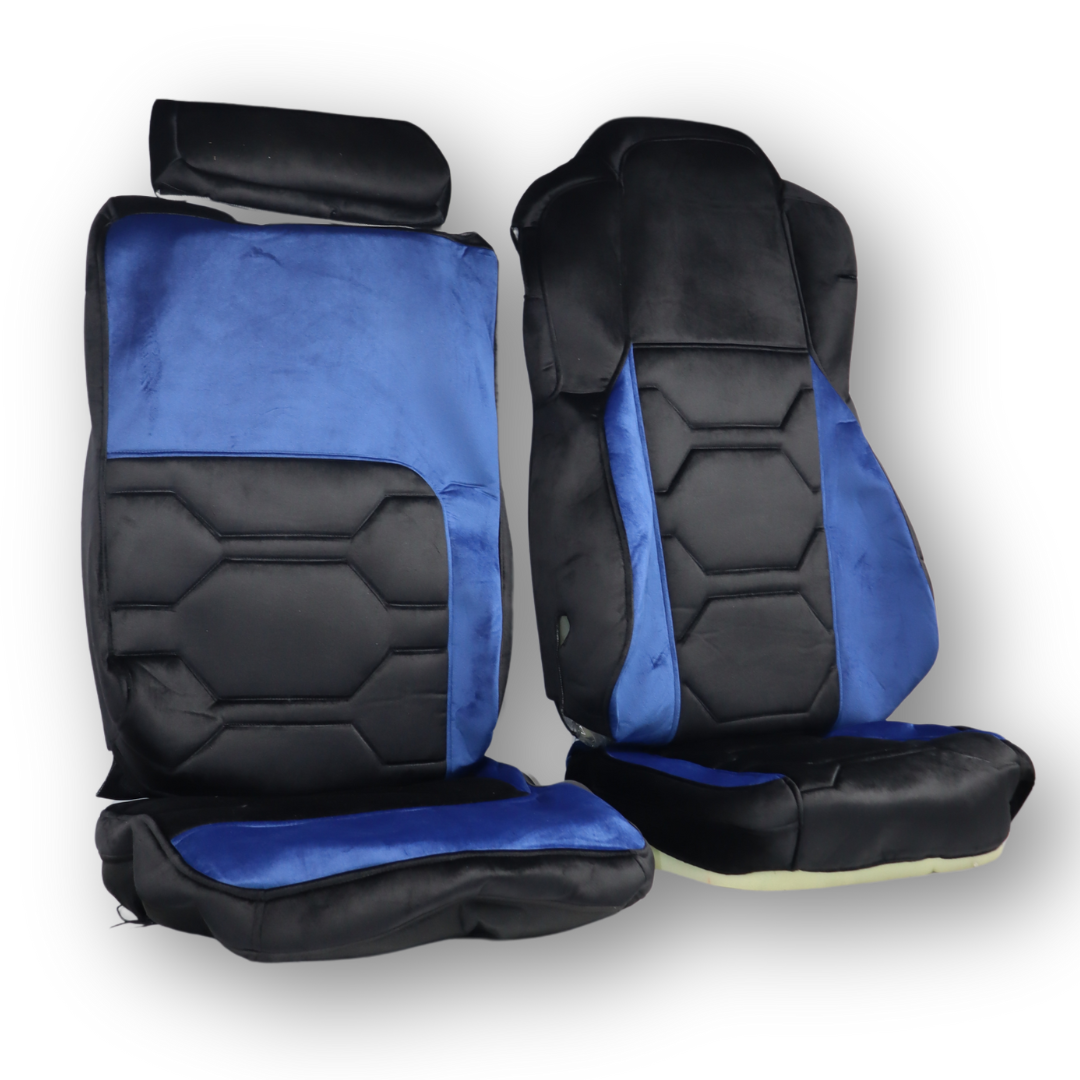 Чехол на сиденья Mercedes Actros MP-4,5 (2011-...); черно-синий велюр