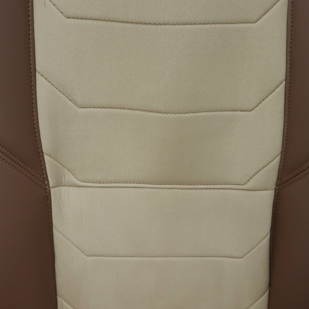 Чехол на сиденья SCANIA R,G,P,S (2014-...) водит. монолит - пасс. монолит, бежевый велюр - коричневая кожа Чехол на сиденья SCANIA R,G,P,S (2014-...) водит. монолит - пасс. монолит, бежевый велюр - коричневая кожа