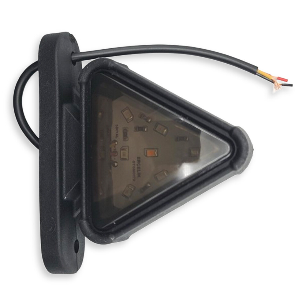 Габаритный фонарь треугольный; красно-белый; SMOKE; 12-24V Габаритный фонарь треугольный; красно-белый; SMOKE; 12-24V