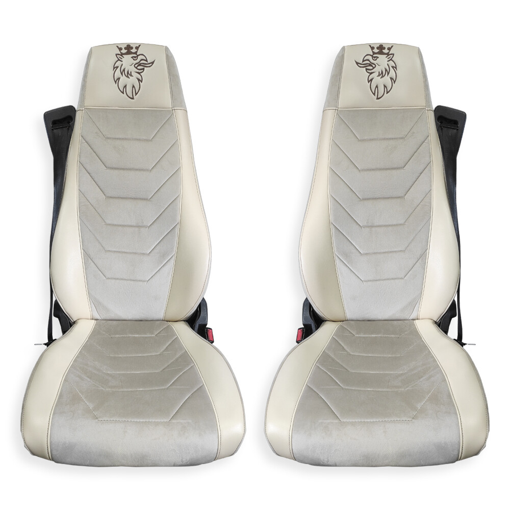 Чохол на сидіння Chess SCANIA R,G,P (2004-2017) водій пілот - пас. пілот беж.