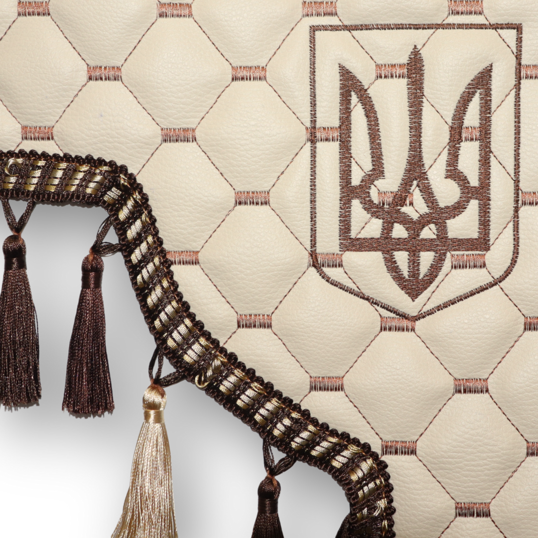 Шторка лоб + косынки Экокожа Слава Украине - Героям Слава