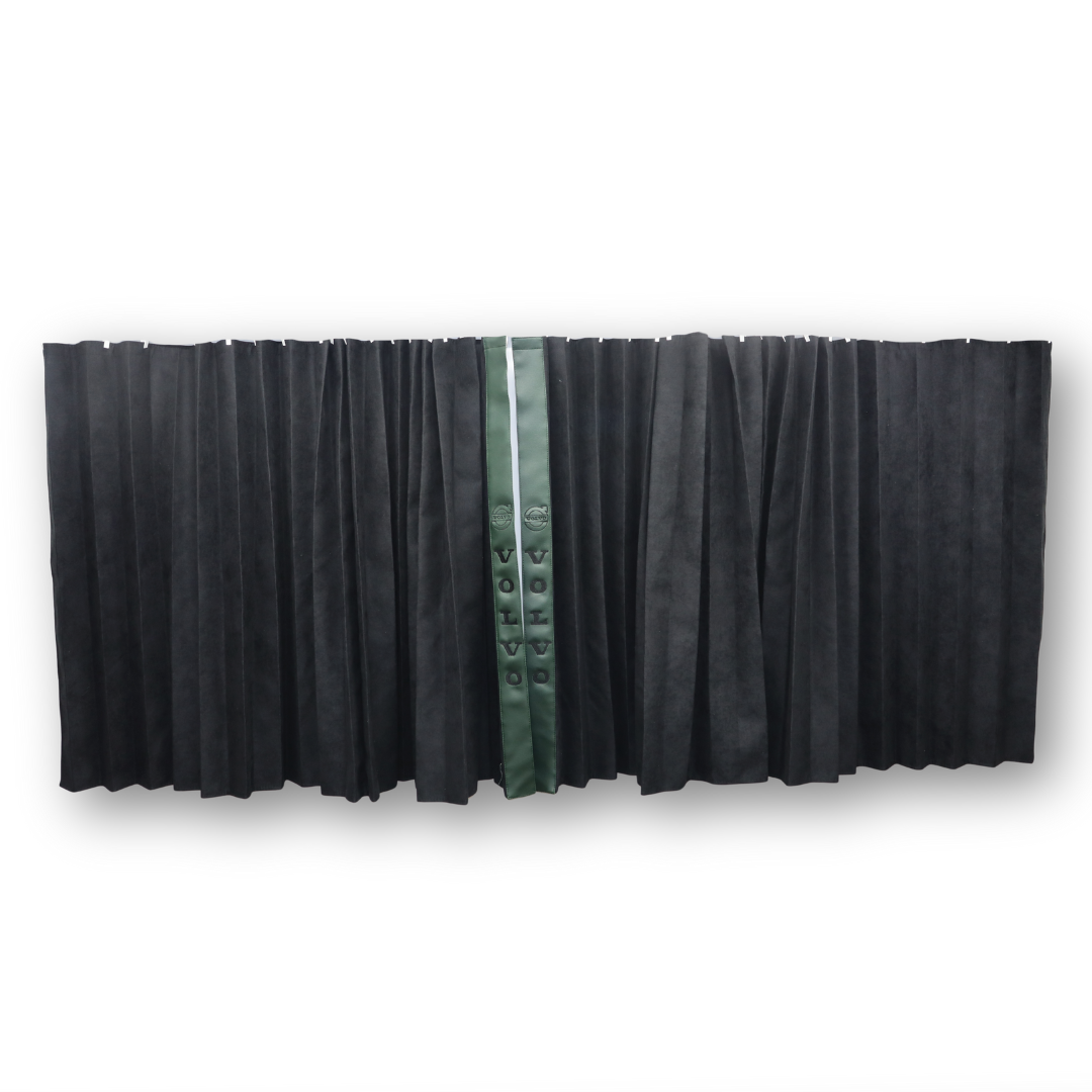 Шторы Рогожка "Bow Folds" VOLVO ночные черно-зеленые, 2х сторонние Шторы Рогожка "Bow Folds" VOLVO ночные черно-зеленые, 2х сторонние