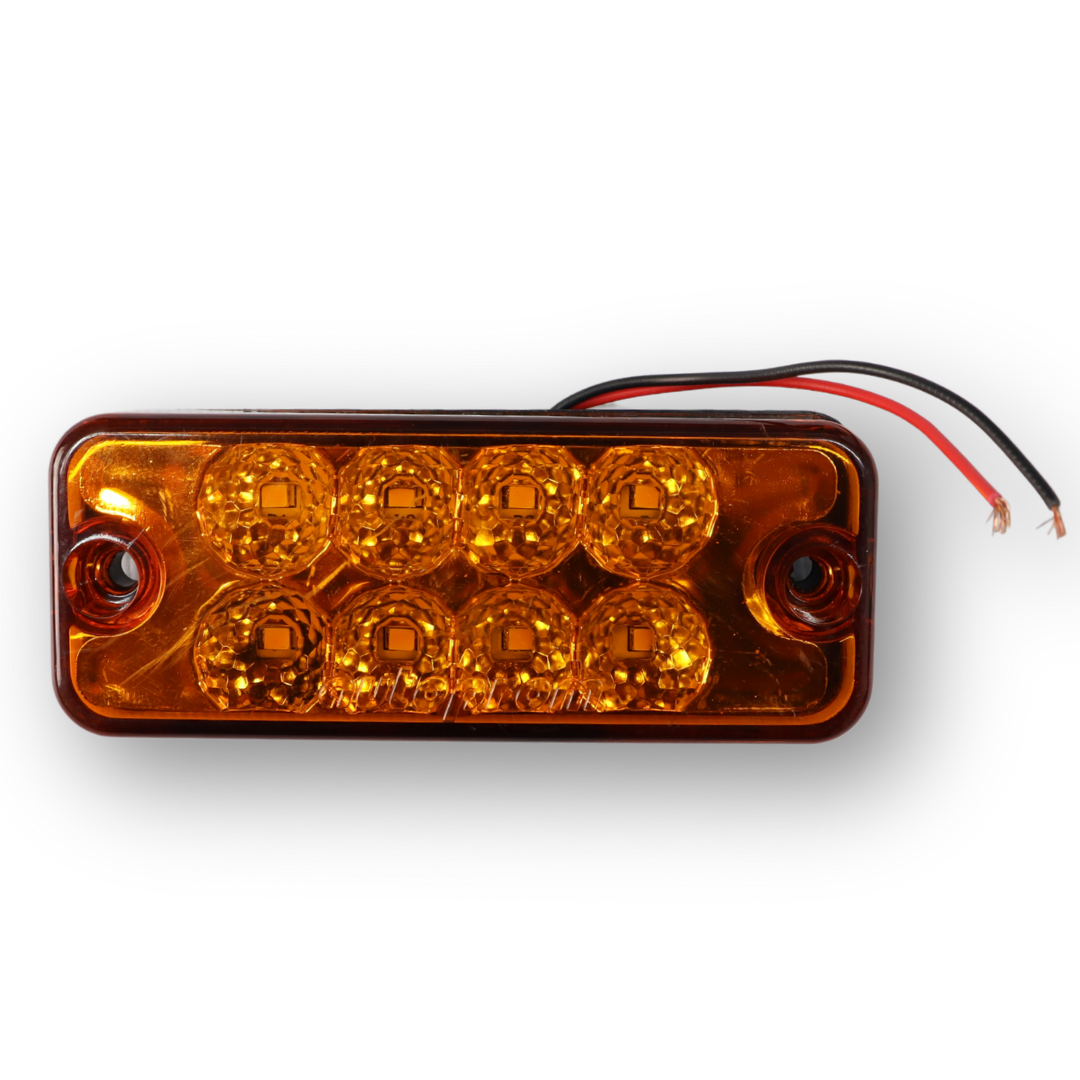 Фонарь габаритный LED 8 желтый 2-х рядный 98*39 мм